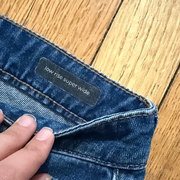 Circus NY Sam Edelman Low Rise Super Wide Leg Distressed Jeans Size 28 - Picture 6 of 11